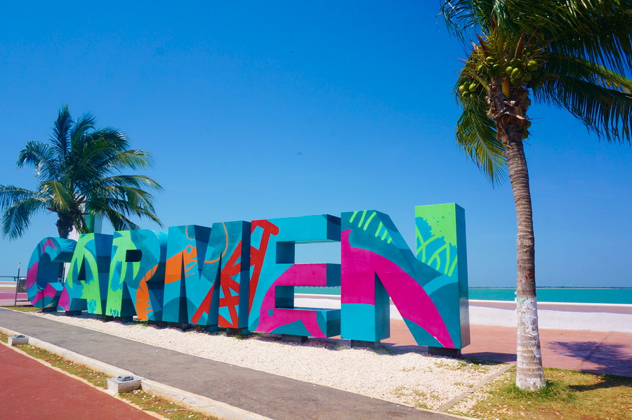 Ciudad del Carmen et la plage de Isla&nbsp;Aguada